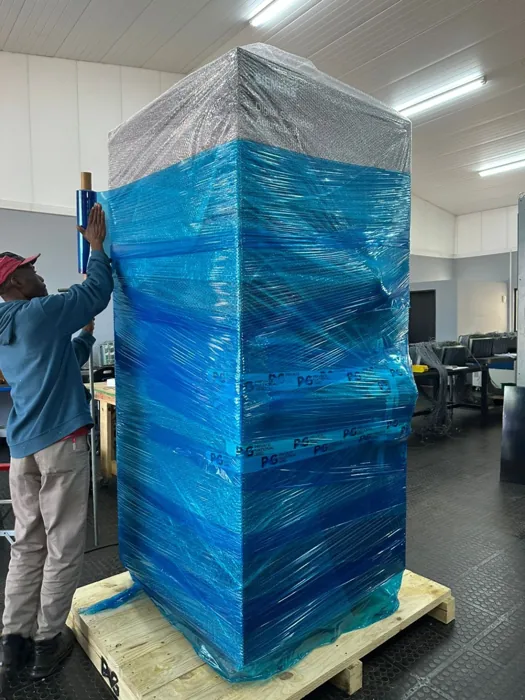 Equipment during protective wrapping